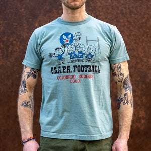 Buzz Rickson’s X Peanuts "USAFA Football" T-Shirt - Sage Green
