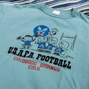 Buzz Rickson’s X Peanuts "USAFA Football" T-Shirt - Sage Green