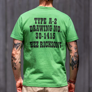 Buzz Rickson’s x Peanuts “Type A-2” Loopwheeled T-Shirt – Green