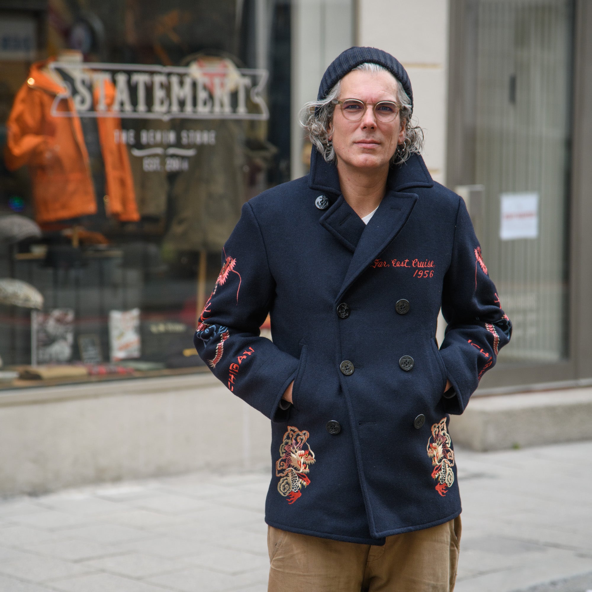 Buzz Rickson's USS Lexington CVA-16 'Suka' Pea Coat – Navy