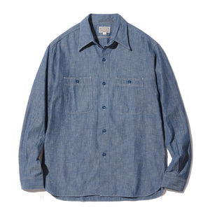 Buzz Rickson’s USN Selvedge Chambray Work Shirt – Indigo Blue