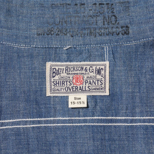 Buzz Rickson’s USN Selvedge Chambray Work Shirt – Indigo Blue
