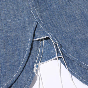 Buzz Rickson’s USN Selvedge Chambray Work Shirt – Indigo Blue
