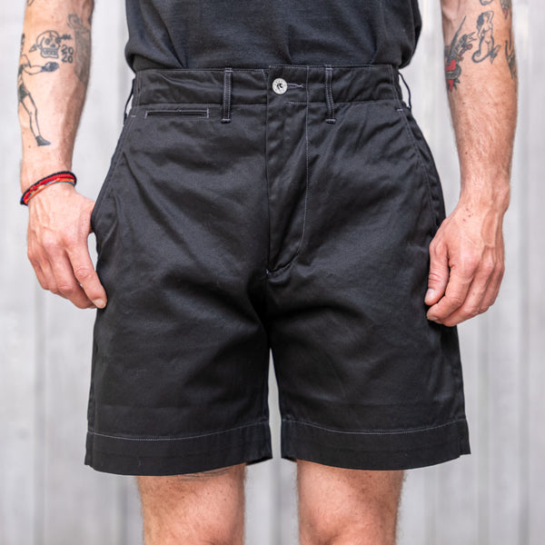 Buzz Rickson 1945 Early Military Chino Shorts – Black
