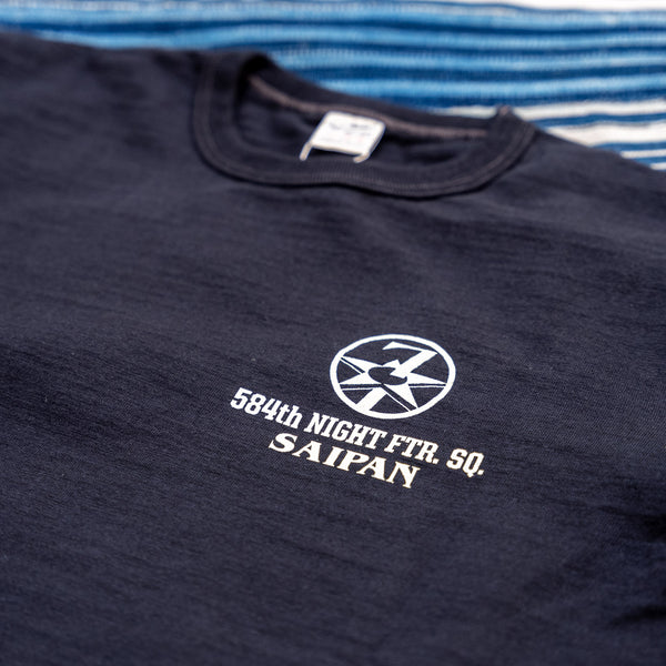 Buzz Rickson’s "Midnite Madness" 8oz Loopwheeled Slub Yarn T-Shirt – Black