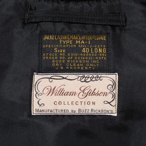 Buzz Rickson's X William Gibson MA-1 Flight Jacket - Slender Long / Black