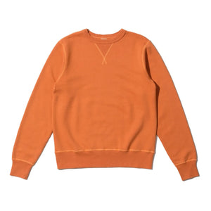 Buzz Ricksons 13 ounce Setin Crew Sweatshirt Orange front flat