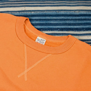 Buzz Ricksons 13 ounce Setin Crew Sweatshirt Orange detail crew neck
