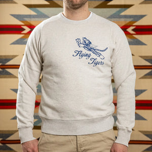 Buzz Ricksons 13oz Flying Tigers Freedom Sleeve Sweatshirt Oatmeal worn front