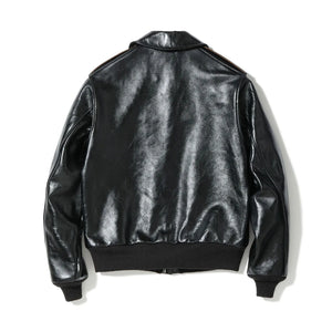 Buzz Ricksons William Gibson A2 Leather Jacket Horsehide Black