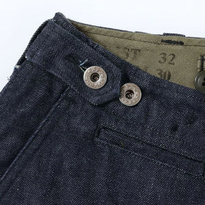 Buzz Ricksons 13oz M1943 Denim Field Trousers Indigo Wide Straight