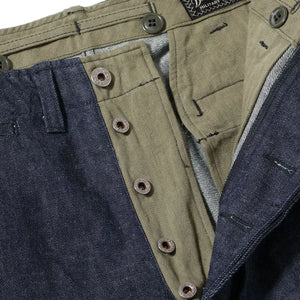 Buzz Ricksons 13oz M1943 Denim Field Trousers Indigo Wide Straight