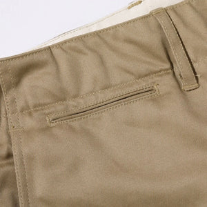 Buzz Ricksons 8oz 1945 Early Military Chino Shorts Beige Wide Straight detail watch pocket