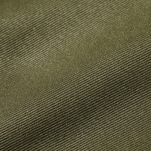 Buzz Ricksons 8oz 1945 Early Military Chino Shorts Olive Wide Straight close up fabric