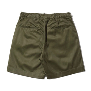 Buzz Ricksons 8oz 1945 Early Military Chino Shorts Olive Wide Straight backside