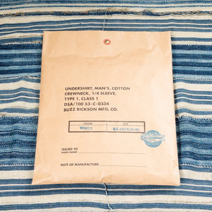 Buzz Ricksons 7oz Loopwheel Government Issue Package TShirt White packaging