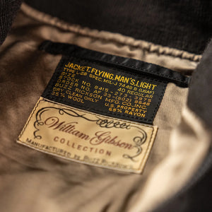 Buzz Ricksons William Gibson L2B Skyline Clothing Corporation Model Black close up label