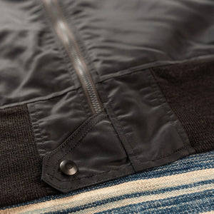 Buzz Ricksons William Gibson L2B Skyline Clothing Corporation Model Black close up front closure