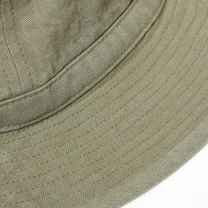 Buzz Ricksons Aviation Associates HBT Army Hat Olive detail brim