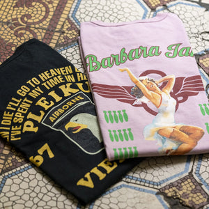 Buzz Ricksons Barbara Jane 8oz Loopwheeled TShirt Pink