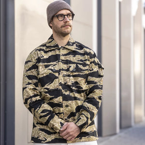 Buzz Ricksons Gold Tiger Camouflage Jacket lifestyle worn front