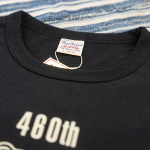 Buzz Rickson's Government Issue 460th Bomb Sq. Black Panther 7oz Loopwheeled T-Shirt - Black