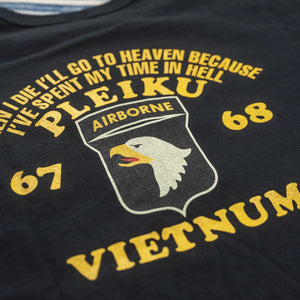 Buzz Ricksons Pleiku Vietnum 8oz Loopwheeled TShirt Black