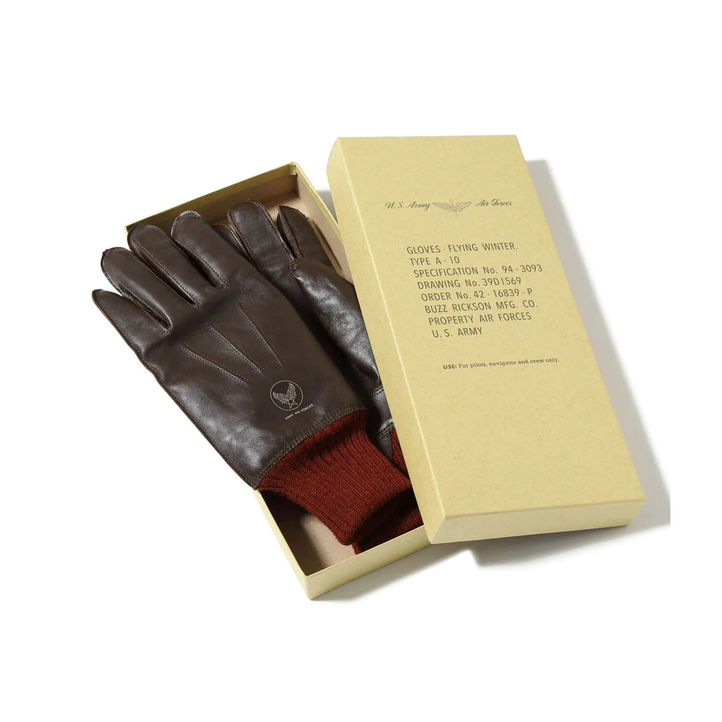Buzz Ricksons Type A-10 Flying Winter Gloves – Made in Japan