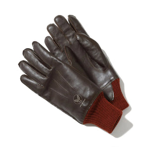 Buzz Ricksons Type A10 Flying Winter Gloves Horsehide Seal-Brown