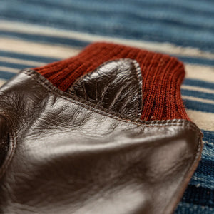 Buzz Ricksons Type A10 Flying Winter Gloves Horsehide Seal Brown detail cuff