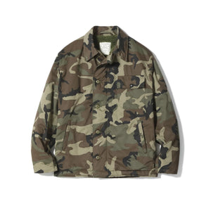 Buzz Ricksons Cold Weather Type A2 Deck Jacket Woodland Camouflage full front