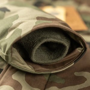 Buzz Ricksons Cold Weather Type A2 Deck Jacket Woodland Camouflage detail storm cuff