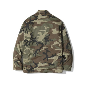 Buzz Ricksons Cold Weather Type A2 Deck Jacket Woodland Camouflage full backside