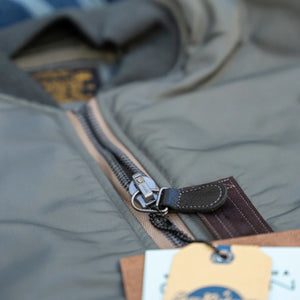 Buzz Rickson MA-1 Slender Jacket – Sage Green Flight Nylon 1957 Spec