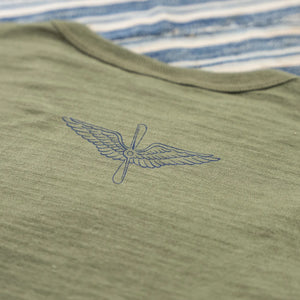 Buzz Rickson's U.S. Army Air Forces 6.5oz Loopwheeled T-Shirt - Olive