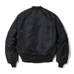 Buzz Ricksons William Gibson MA1 Slender Flight Jacket Black backside flat