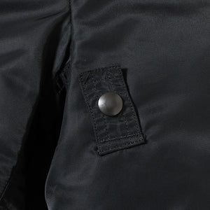 Buzz Ricksons William Gibson MA1 Slender Flight Jacket Black close up oxygen tab