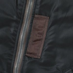 Buzz Ricksons William Gibson MA1 Slender Flight Jacket Black detail zipper