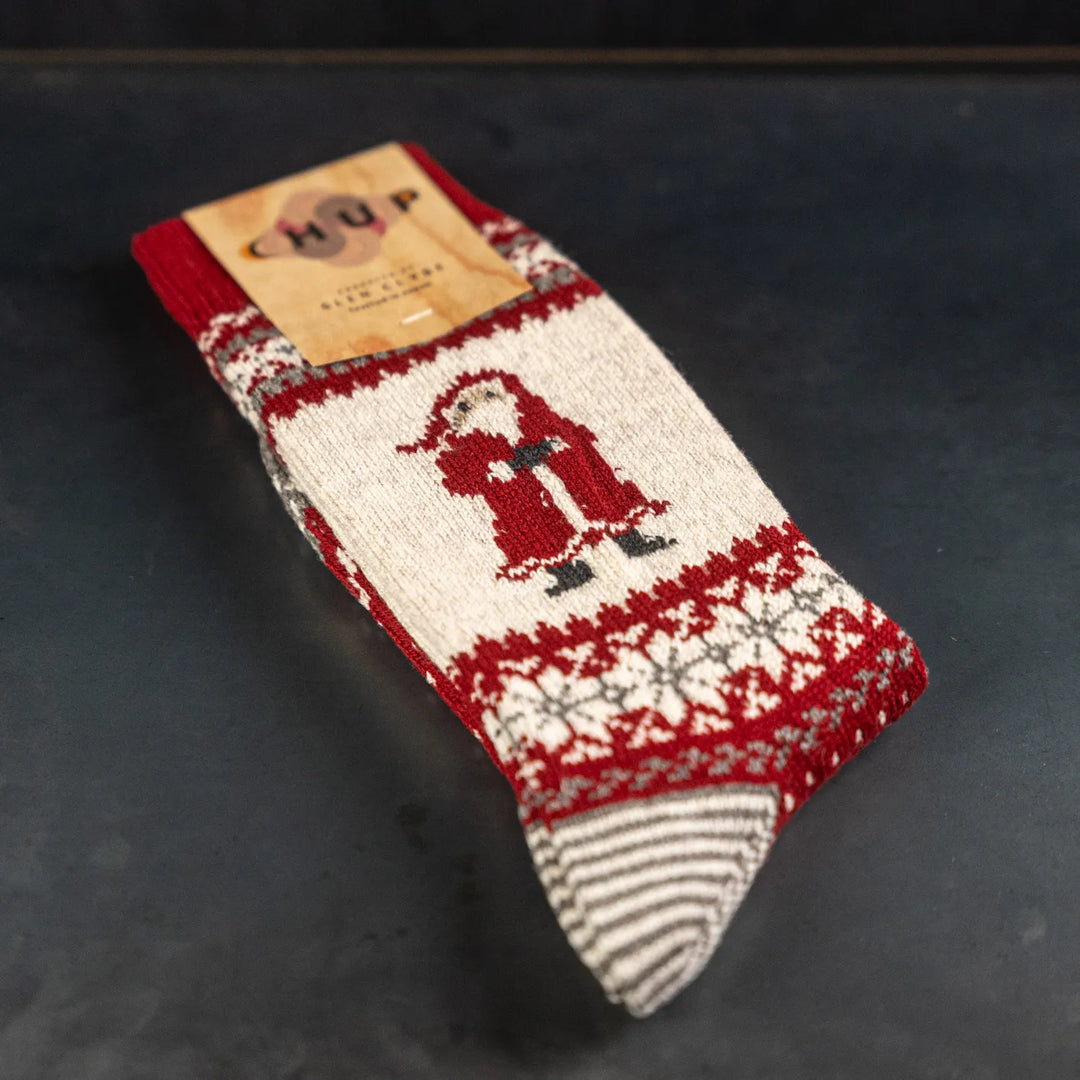 Chup Socks Santa Red Merino Wool