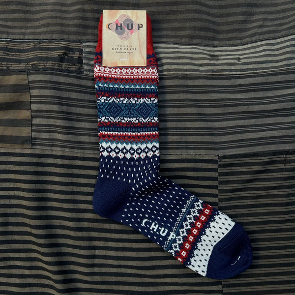 Chup Socks Log Home – Navy / Combed Cotton