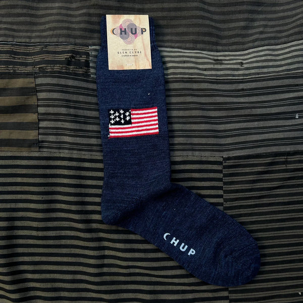Chup Socks The Stars and Stripes – Indigo / Extra Long Staple Cotton