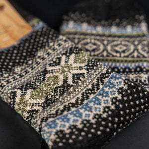 Chup Socks Hansker Charcoal Wool detail