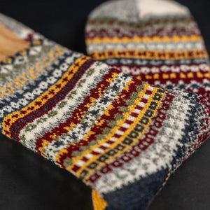 Chup Socks Portmeirion Silver Wool detail