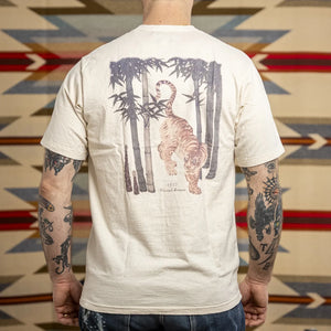 Dalees 7oz 1920s Loopwheeled Bamboo Tiger Tshirt Natural