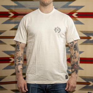 Dalees 7oz 1920s Loopwheeled Emblems Tshirt Natural