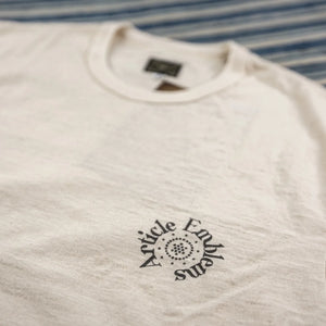 Dalees 7oz 1920s Loopwheeled Emblems Tshirt Natural