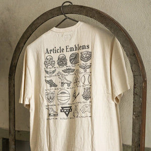 Dalees 7oz 1920s Loopwheeled Emblems Tshirt Natural