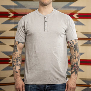 Dalees & 7oz 1920s Loopwheeled Henley Grey