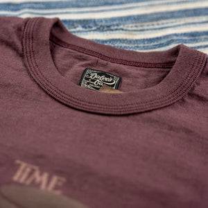 Dalees 7oz 1940s Loopwheeled Time Tshirt Maroon