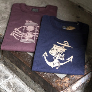 Dalees 7oz 1940s Loopwheeled Time Tshirt Maroon